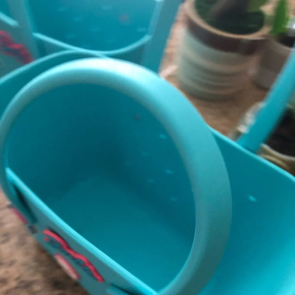 Barbie Turquoise Blue Tote with Pink Logo Accents